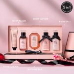 Kimirica Love Story Luxury Bath and Body Care Gift Set Box | Bath Salt, Body Wash, Body Lotion, Bathing Bar and Hand cream | Pack of 5 | For Men and Women | Pampering Kit for Birthday ,Anniversary & All Special Occasions | Premium Gift Packaging 100% Vegan - Image 4