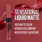 Maybelline New York Sensational Liquid Matte Lipstick, Weightless Comfort - 11 Made Easy (7ml) - Image 4